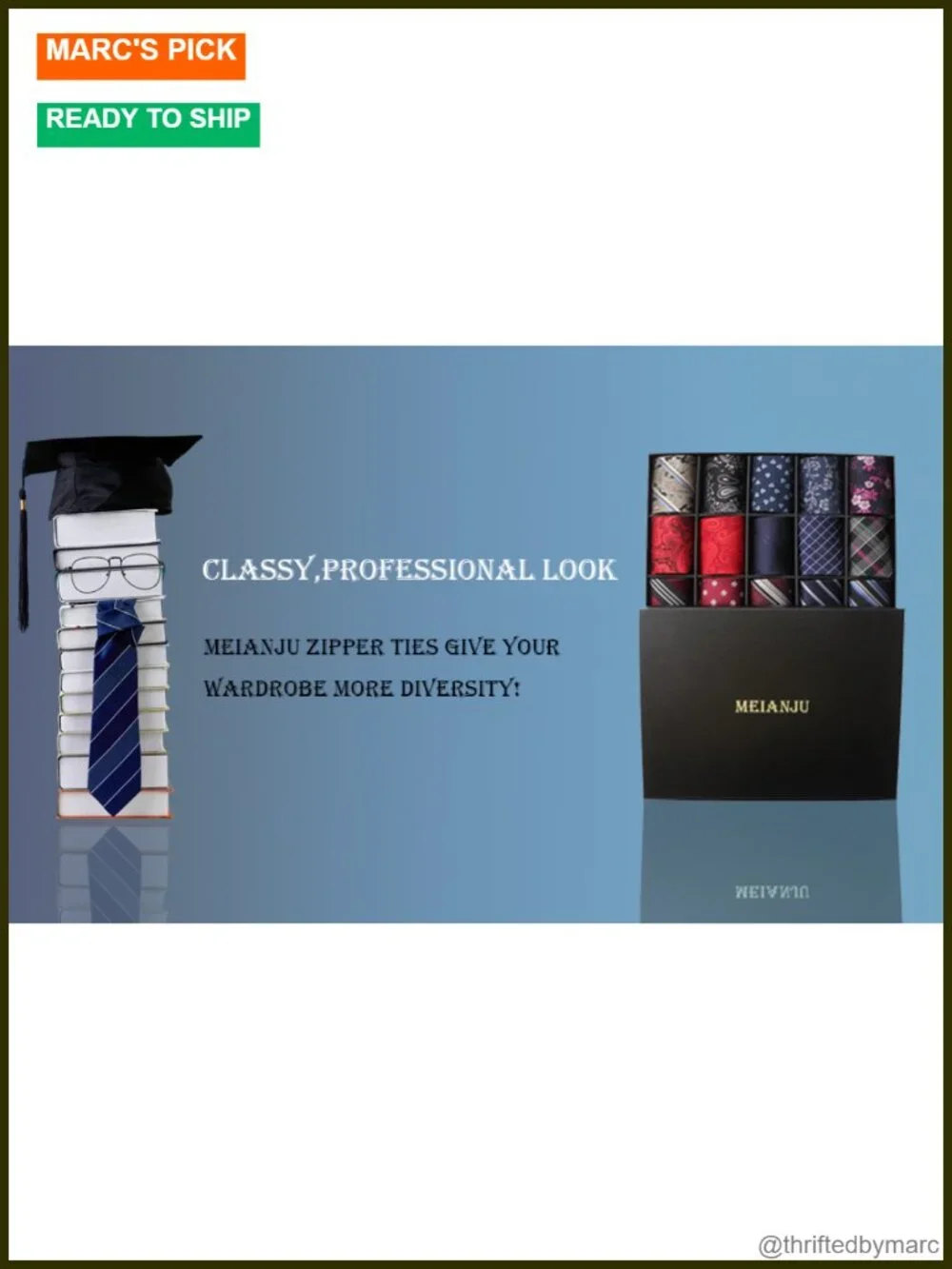 15 Pre-Tied Zip Up Neckties for Men, Silky Polyester Ties Set in Gift Box